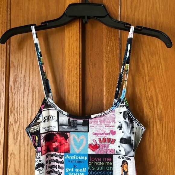 NWT OMighty Logo Mania Mini Dress Y2K Pop Culture - XS - Picture 3 of 11